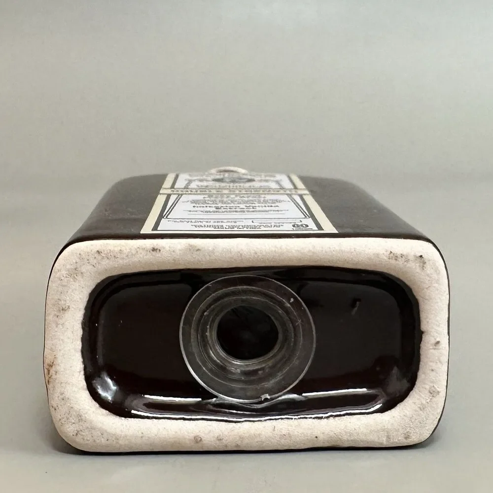 Vintage Watkins Vanilla Bottle Black Pepper Tin Ceramic Salt Pepper Shakers Set
